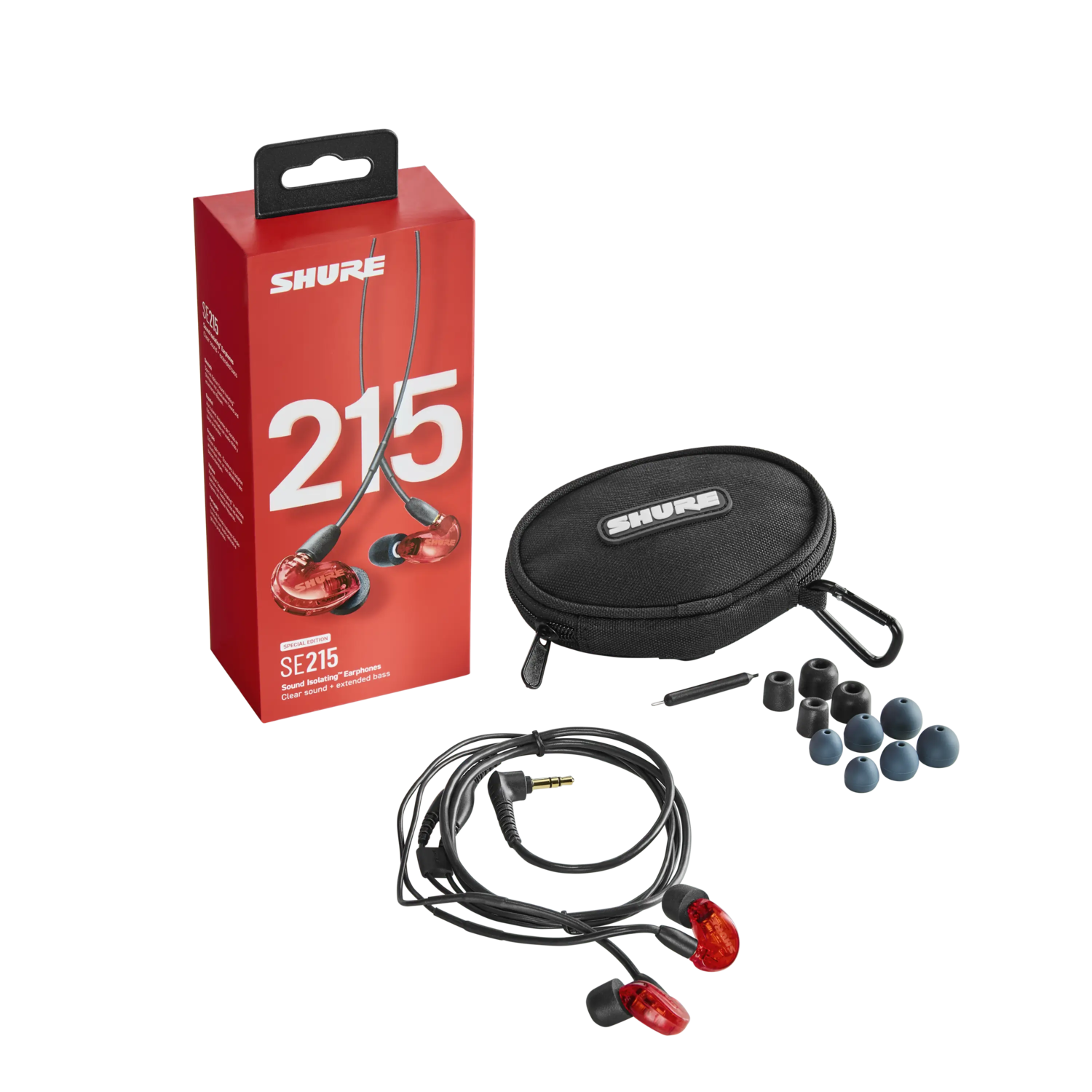 Shure SE215SPE-RD-EFS In-Ear earphones (Red)