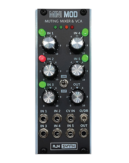 AJH Synth MiniMod Muting Mixer & VCA