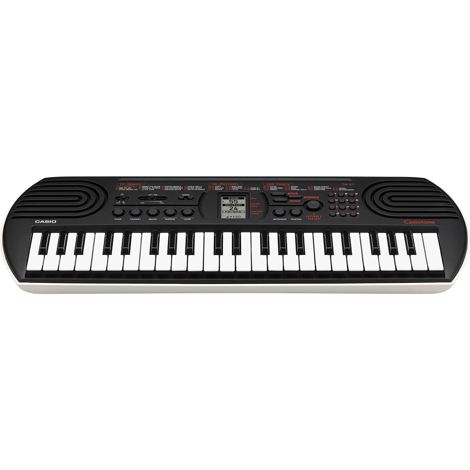 Casio SA-81 Mini Size Keyboard with Mini Keys (Black/White).