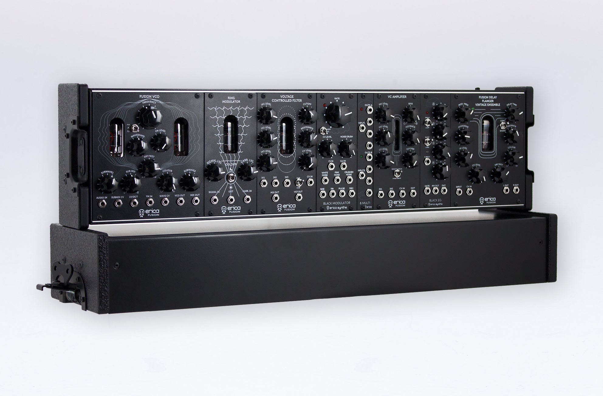 Erica Synths 1x104HP Aluminum Skiff Case with Lid (EU plug)