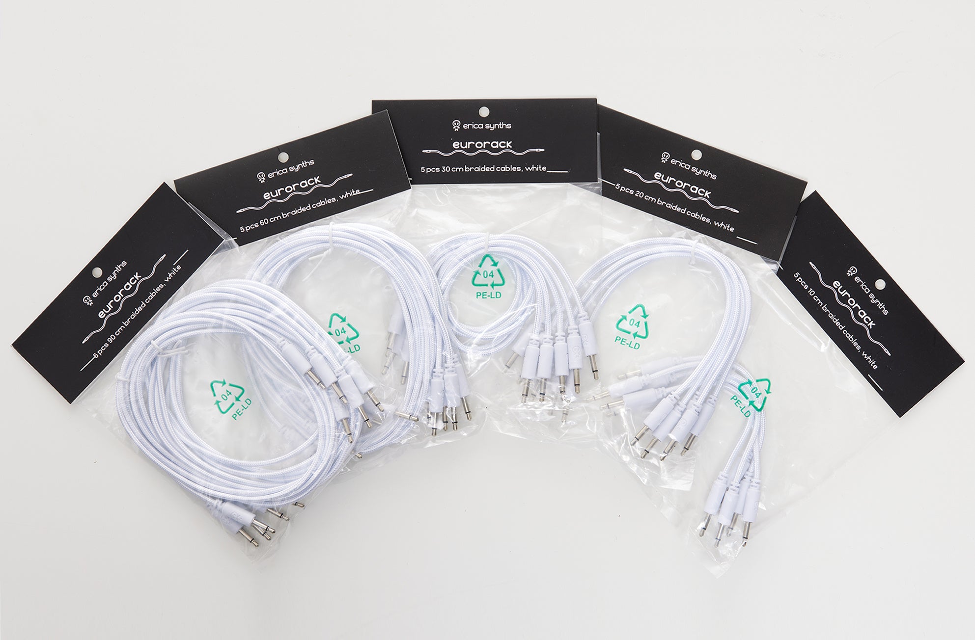 Erica Synths Braided Eurorack Patch Cables 20cm (5 pcs)