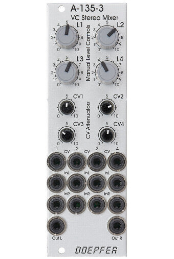 Doepfer A-135-3 Voltage Controlled Stereo Mixer (Slim Line Series)