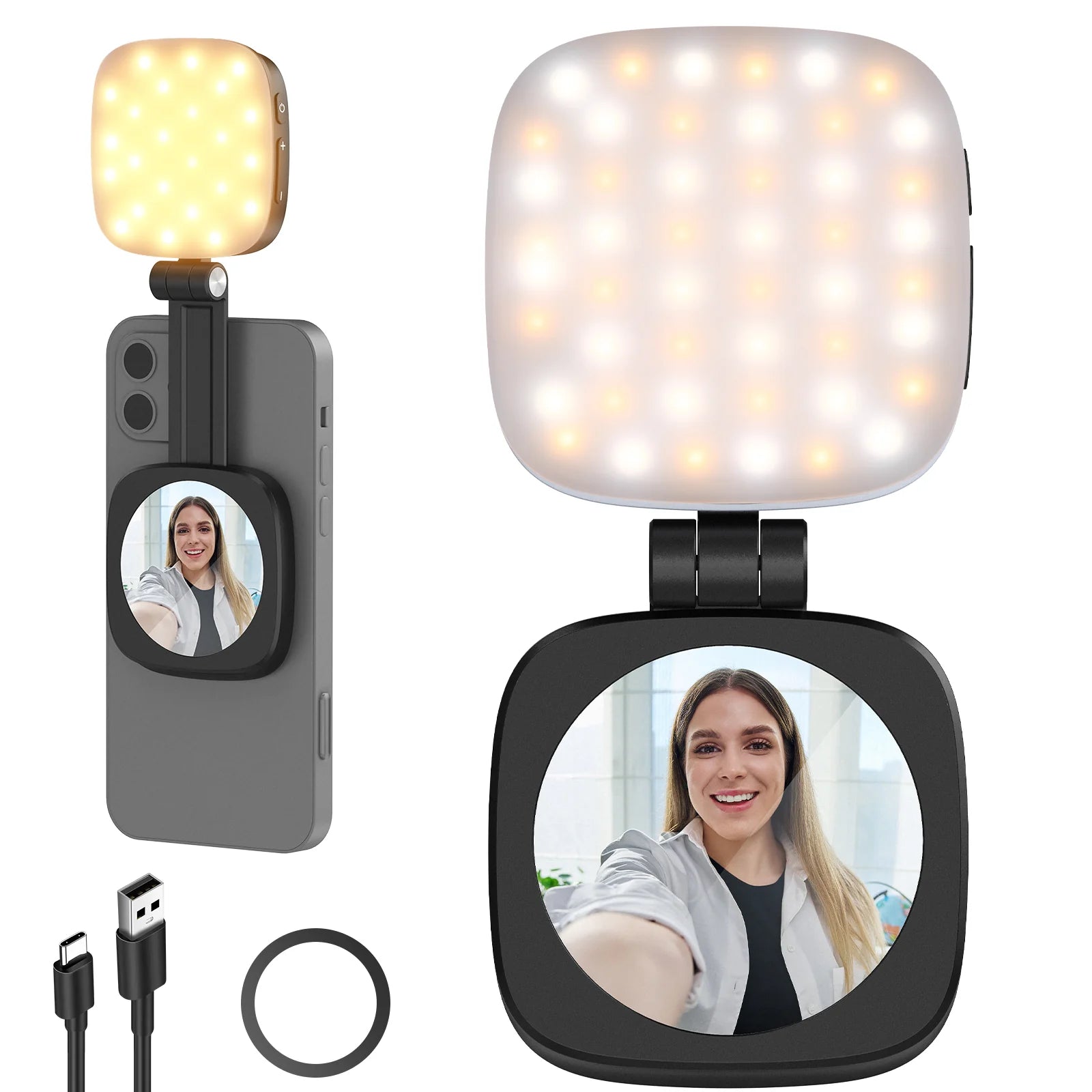 Neewer Basics NL48B Magnetic Selfie Light(black)