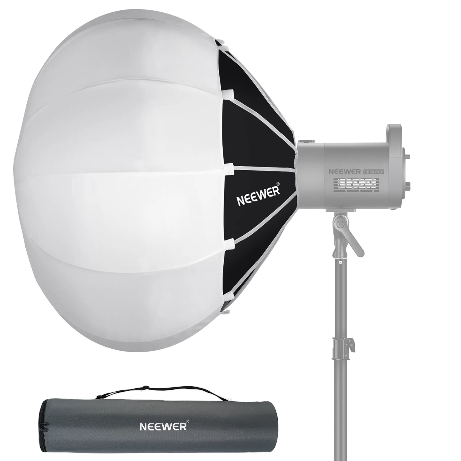 NEEWER NS65L 65CM Quick Release Lantern Softbox with Fabric Barn Doors