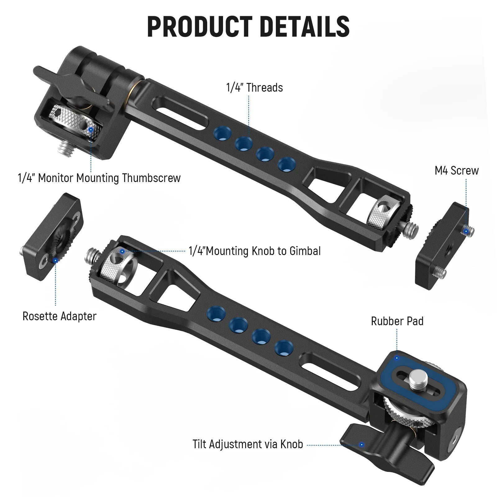 NEEWER GA005 Adjustble Monitor Mount for Selected Dji & Zhiyun & Moza Gimbals.