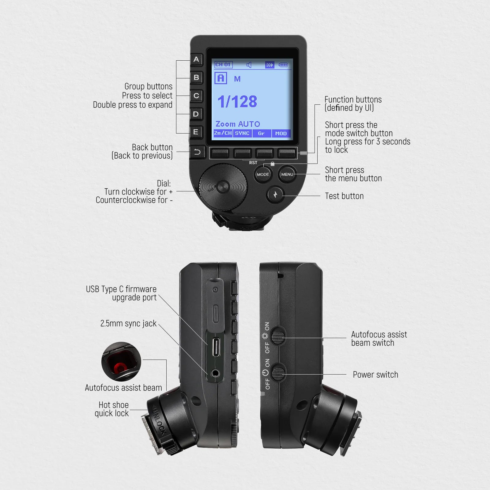 NEEWER QPRO-C TTL Wireless Flash Trigger for Canon