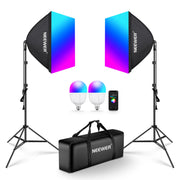 NEEWER NK800 24W RGB LED Photography Softbox Lighting Kit