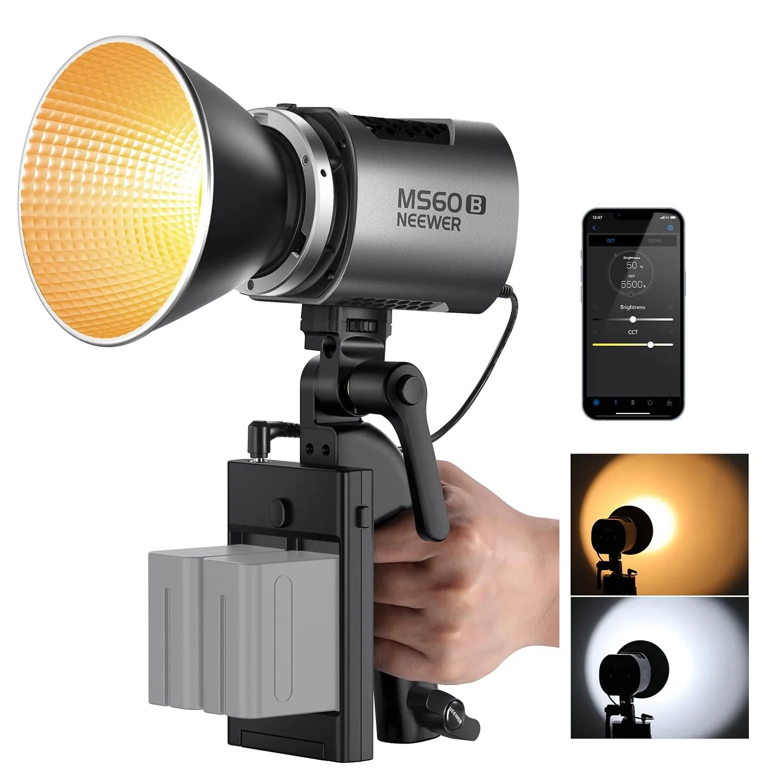 NEEWER MS60B 60W Bi-Color LED Video Light