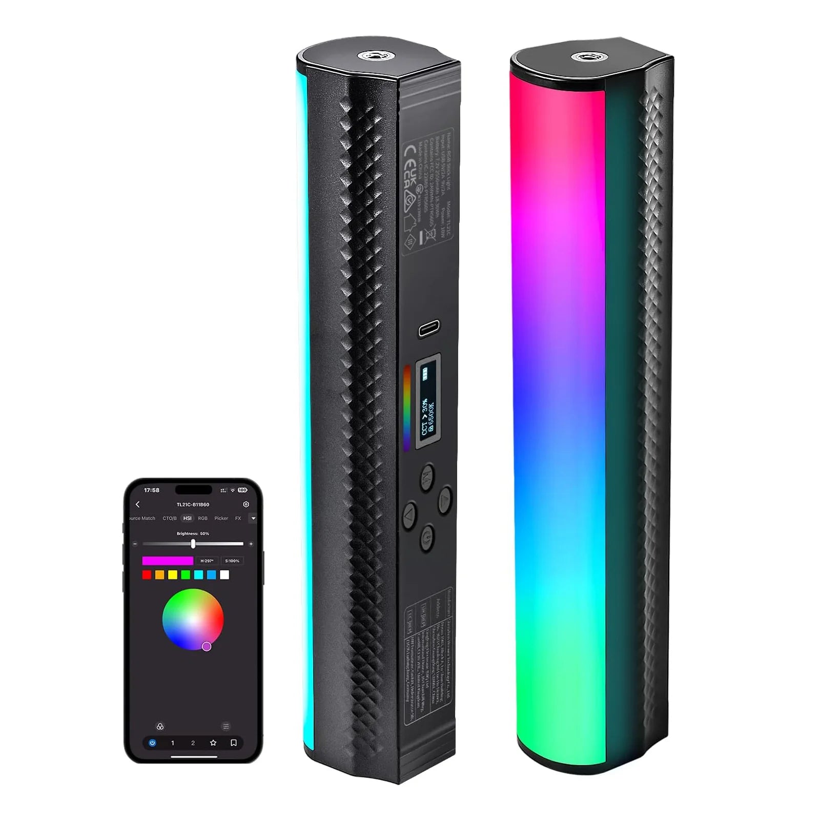 NEEWER TL21C App LED Light Wand