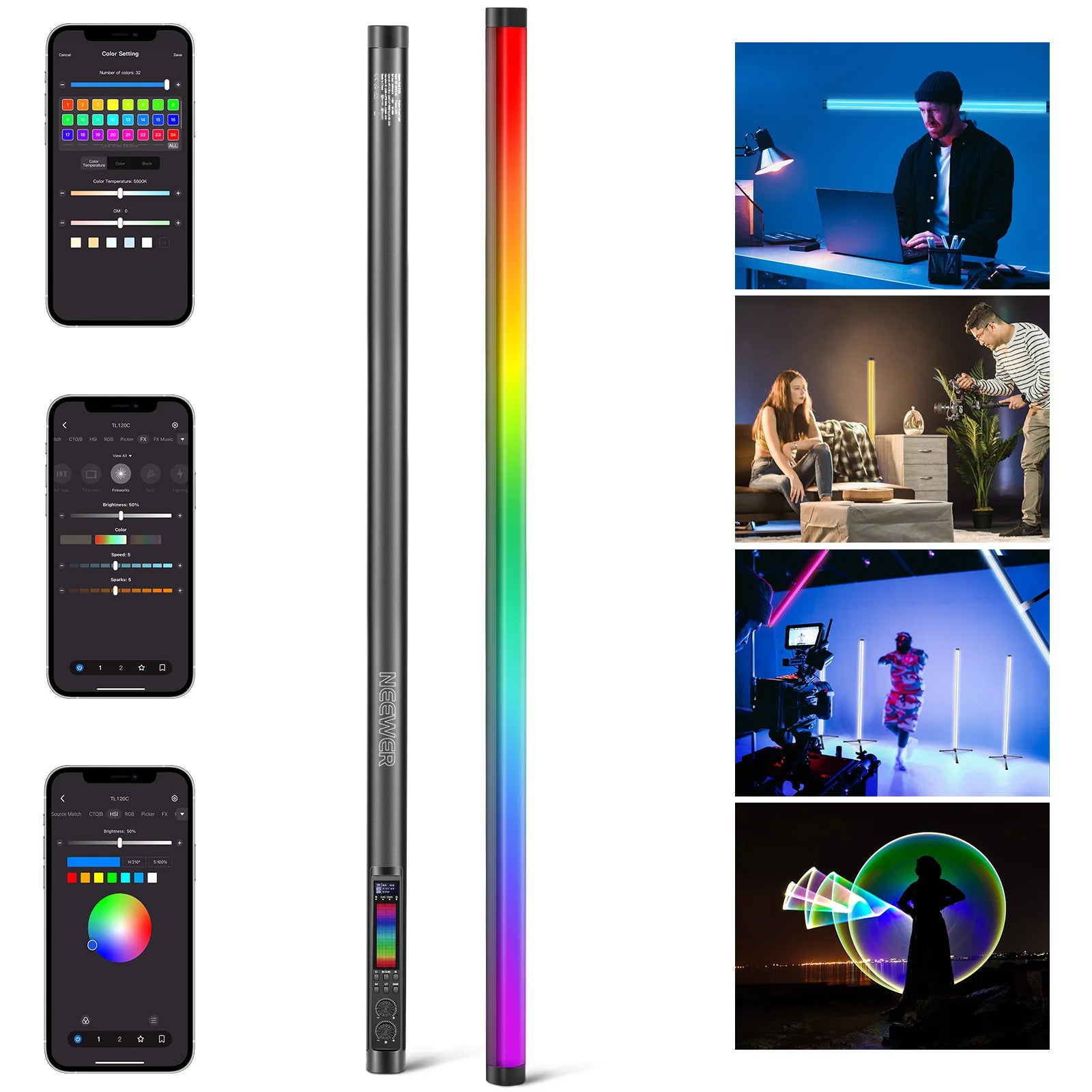 Neewer TL120C RGB Stick Light（eu）