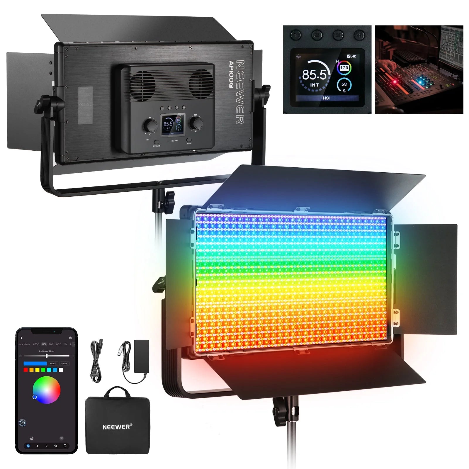 NEEWER AP100C 100W RGB LED Video Light