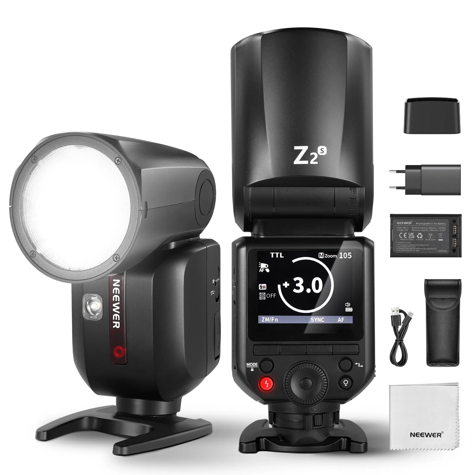 NEEWER Z2-S TTL Round Head Flash for Sony