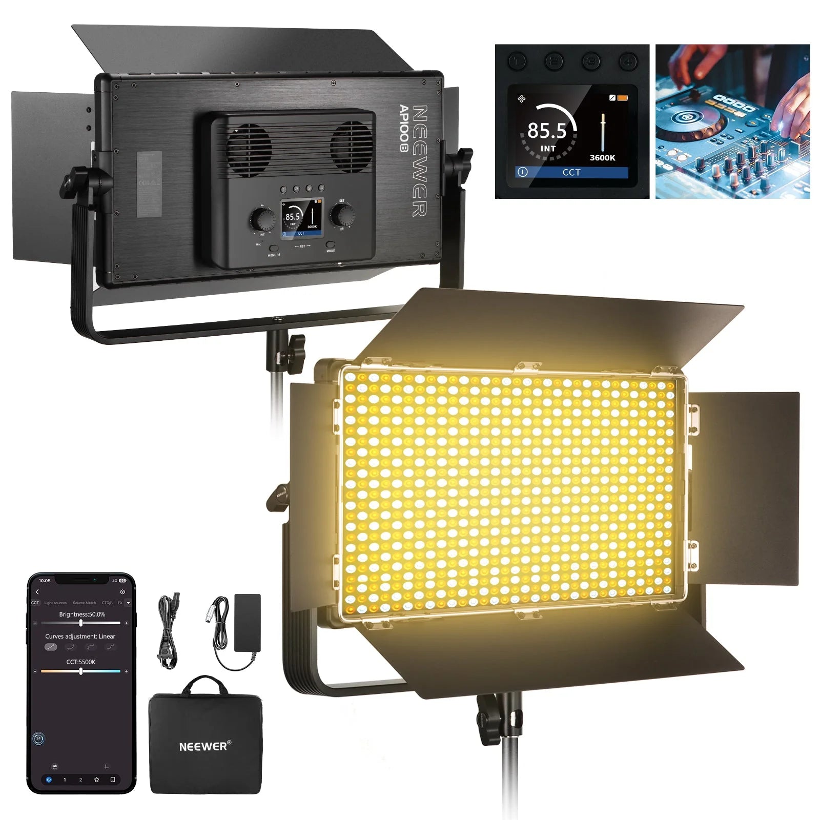 NEEWER AP100B 100W Bi-Color LED Video Light