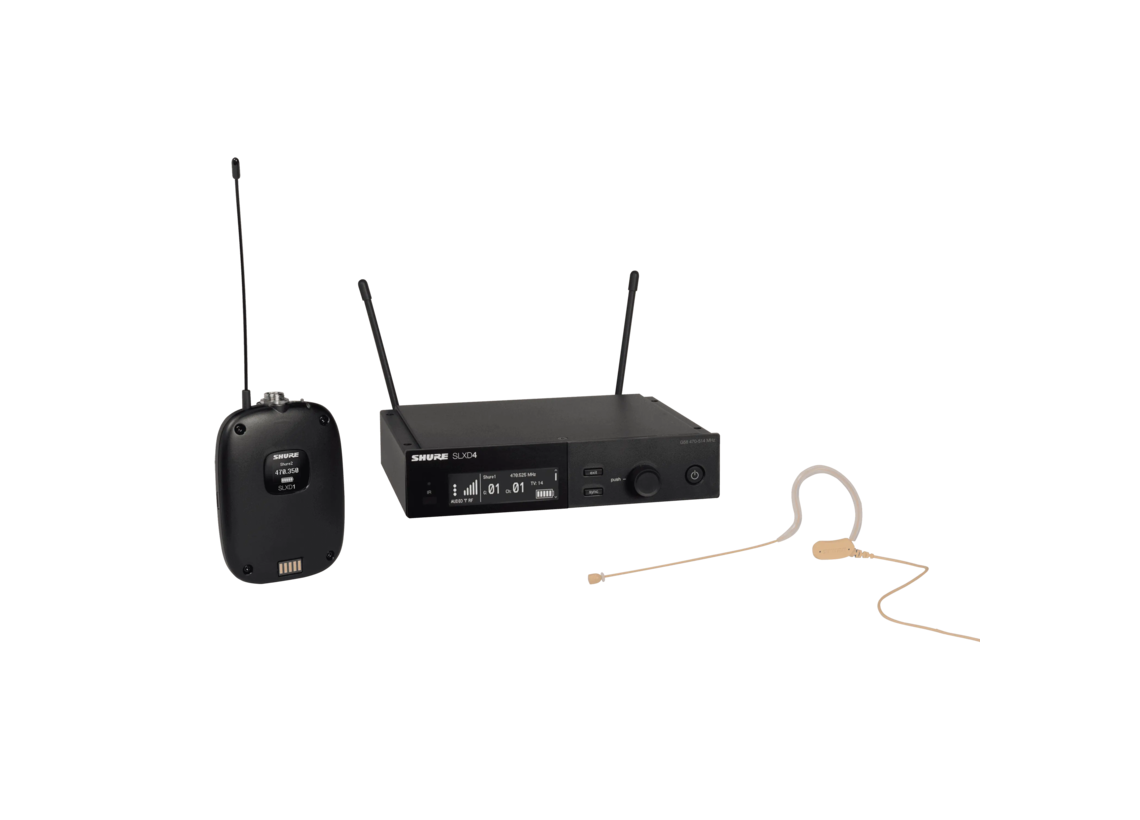 Shure SLXD14E/153T-G59 SINGLE BP SYS MX153T EARSET 470-514MHz
