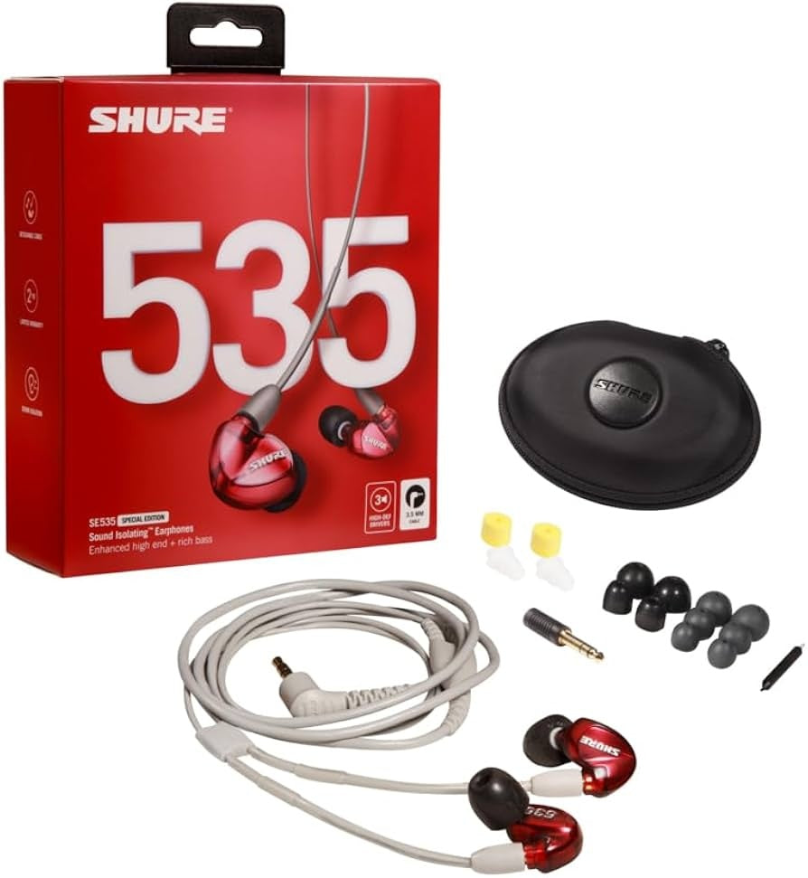 Shure SE535LTD-EFS EARPHONE, RED
