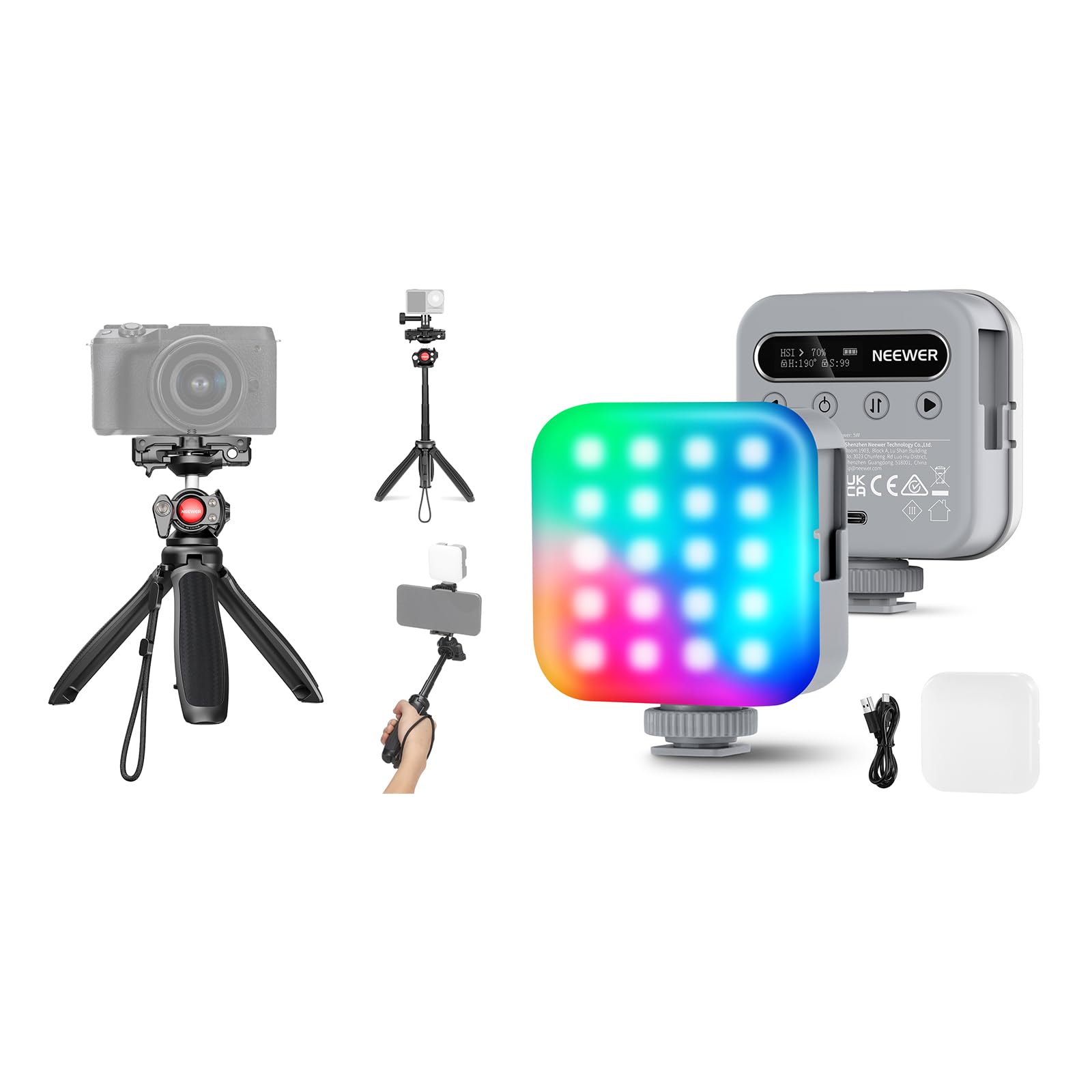 NEEWER BL60C Magnetic RGB LED Video Light
