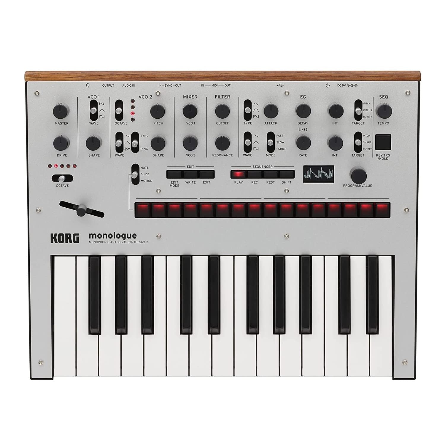 Korg Monologue monophonic analog synthesizer (Silver)