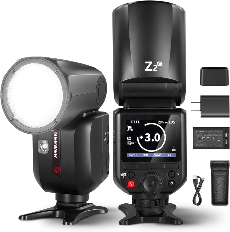 NEEWER Z2-C TTL Round Head Flash for Canon