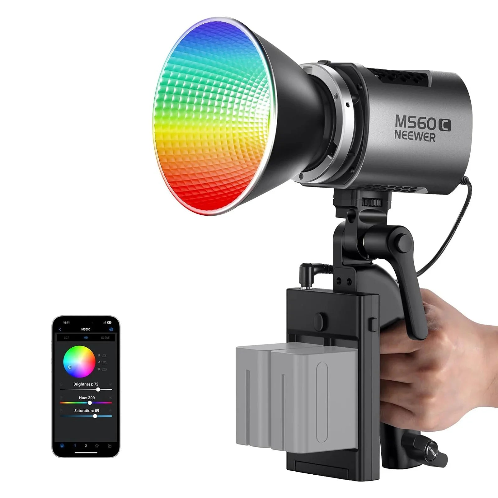 NEEWER MS60B 60W Bi-Color LED Video Light