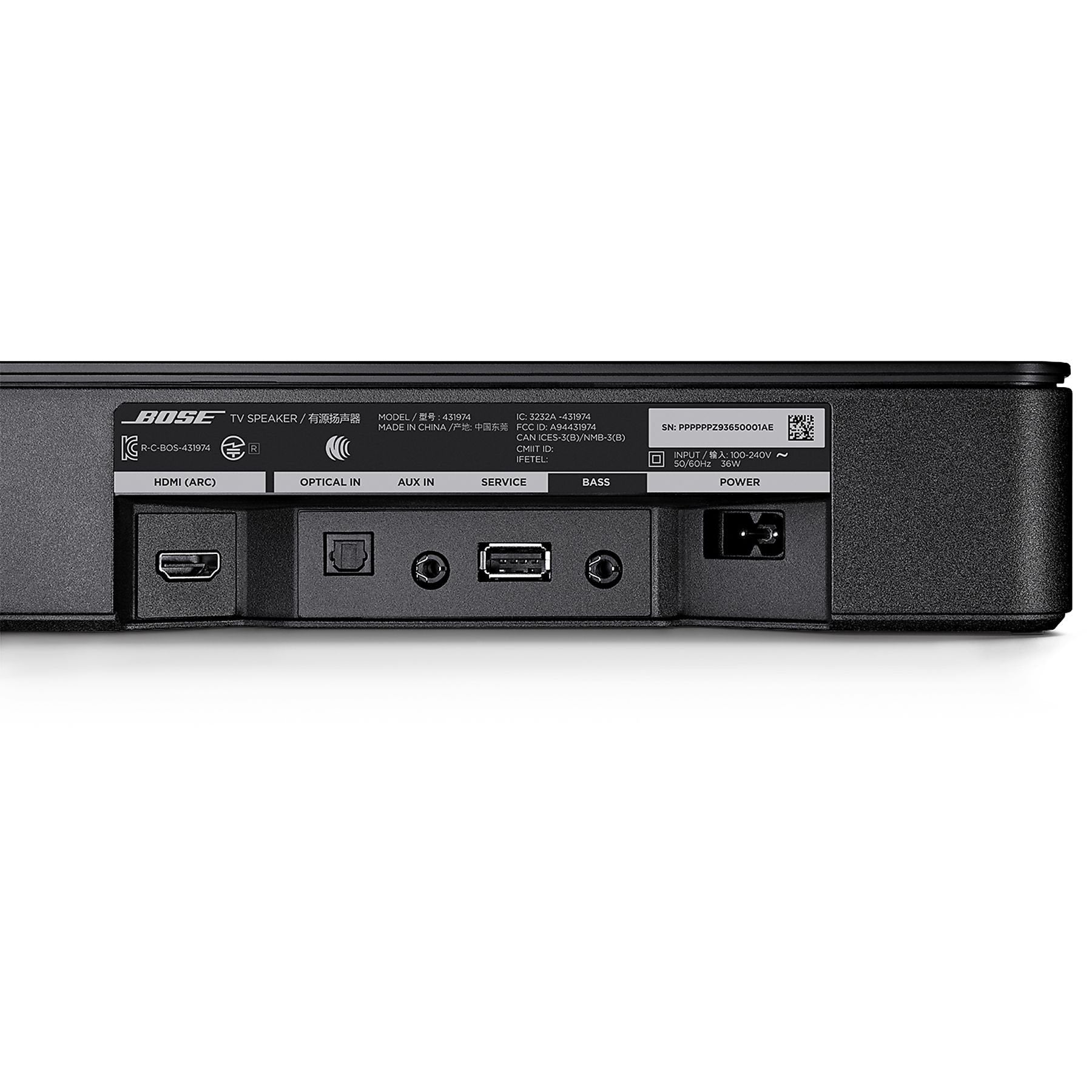 Bose TV Speaker Black