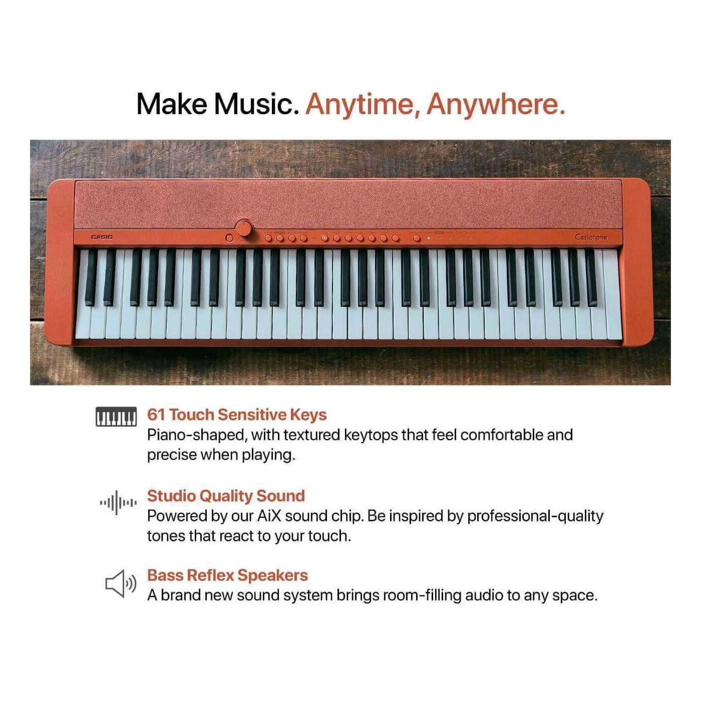 CT-S1 Casiotone Series Keyboard (Red)