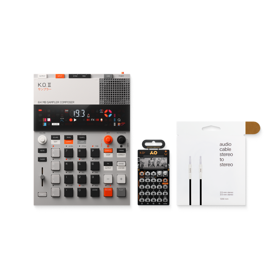 Teenage Engineering EP–133 + PO-33 + textile 3.5mm cable (TE014XS030)