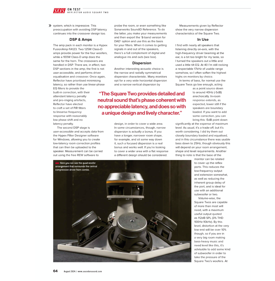 Reflector Audio Square Two ( Pair ) (Display Model)