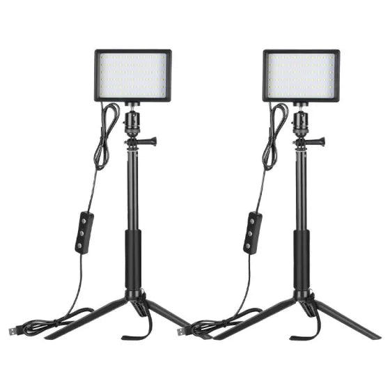 NEEWER ZC-10S 2-Light LED Kit with Filters and Tripods
