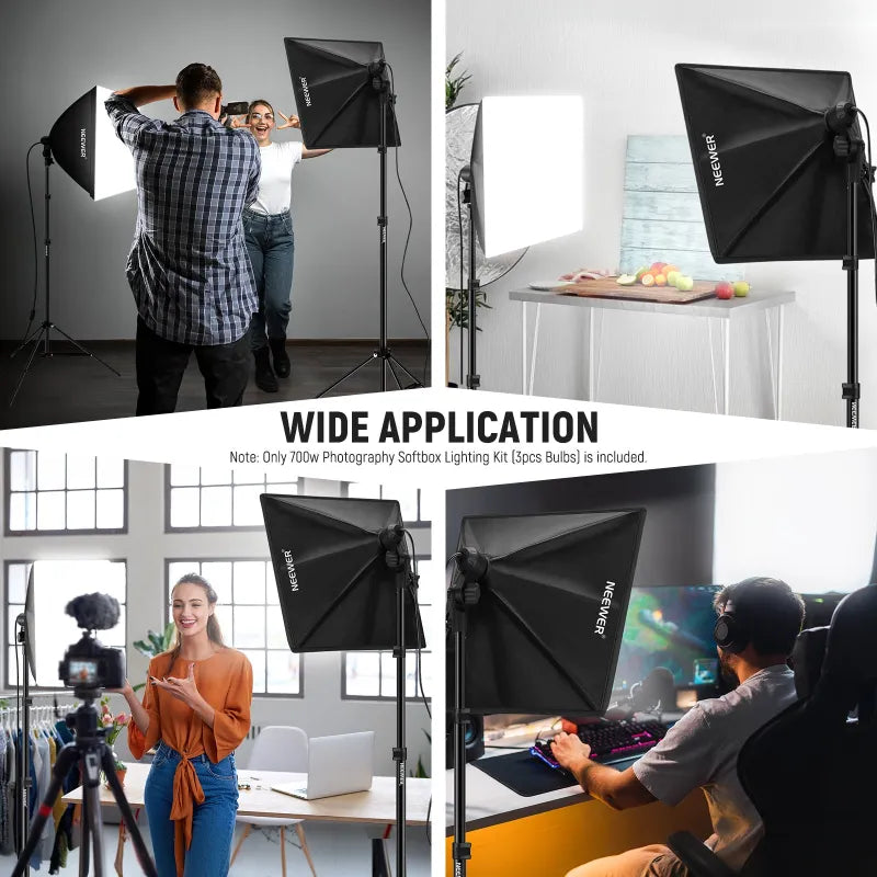 NEEWER NK200 2x35W LED Softbox Lighting Kit with Tripods