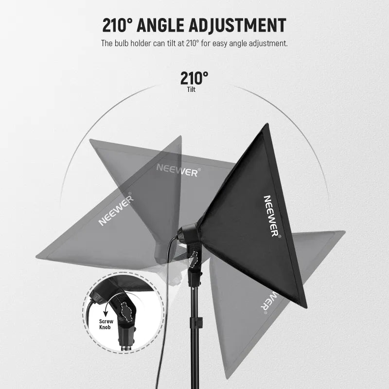 NEEWER NK200 2x35W LED Softbox Lighting Kit with Tripods