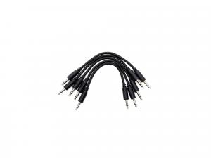 Erica Synths Braided Eurorack Patch Cables 10cm (5 pcs) (Black)