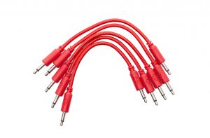 Erica Synths Braided Eurorack Patch Cables 10cm (5 pcs) (Red)