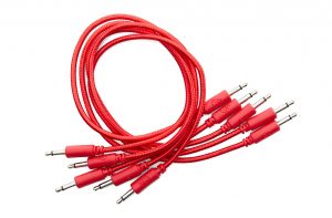 Erica Synths Braided Eurorack Patch Cables 60cm (5 pcs) (Red)