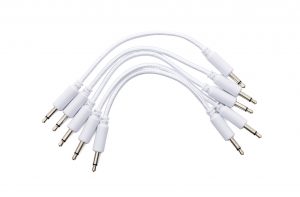 Erica Synths Braided Eurorack Patch Cables 10cm (5 pcs) (White)