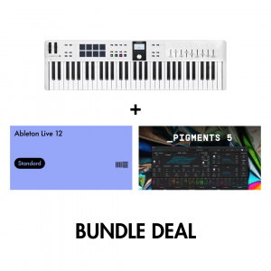 Arturia KeyLab Essential 61 mk3 (White) + Ableton Live 12 Standard Upgrade + Free Pigments
